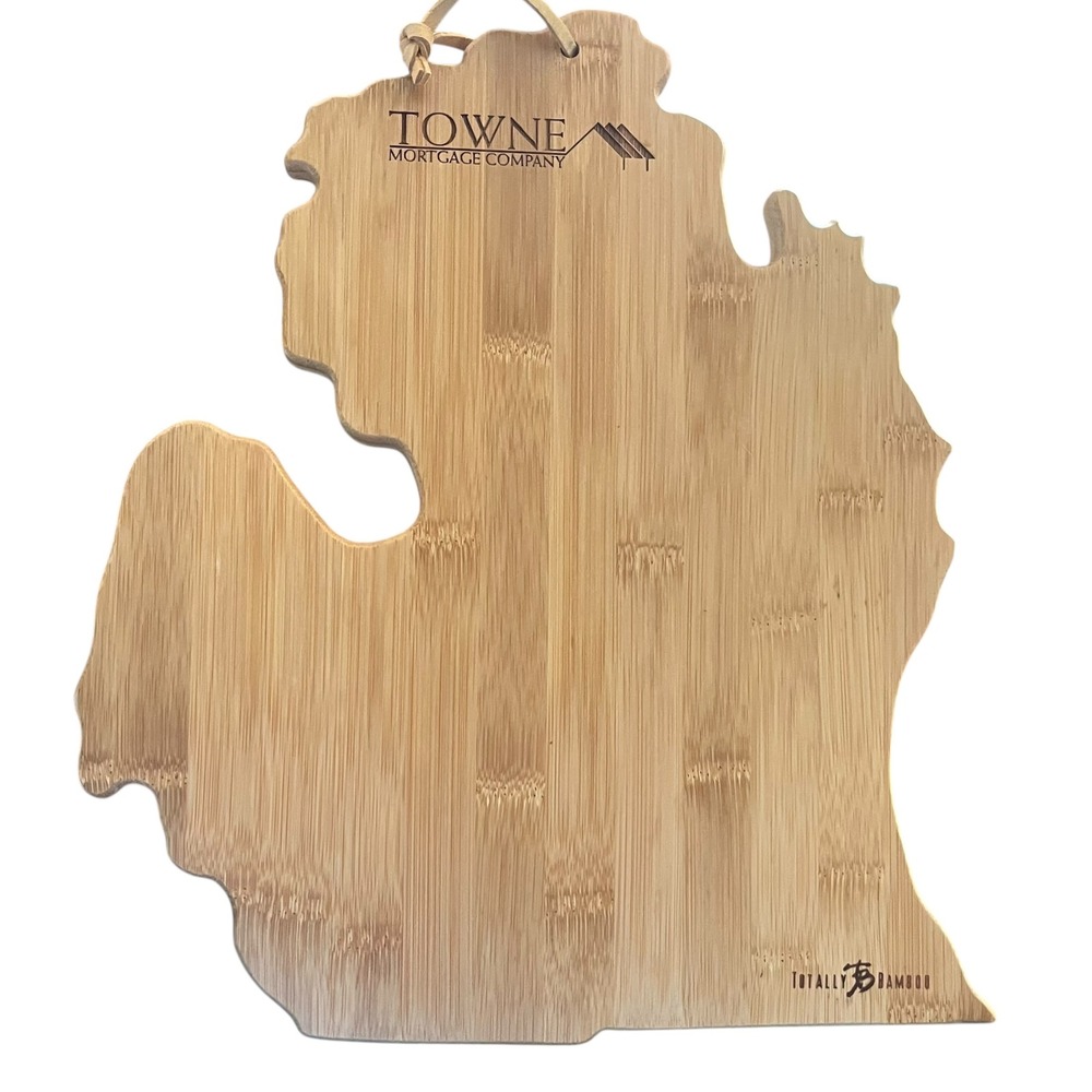 Totally Bamboo Michigan Shaped Serving Tray Cutting‎ Board State Map - Picture 4 of 6